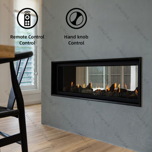 CRUISE 1219x380x720mm combustión ambientalmente eficiente 48 pulgadas negro doble vidrio <span class=keywords><strong>TV</strong></span> <span class=keywords><strong>soporte</strong></span> <span class=keywords><strong>Mesa</strong></span> vidrio Gas chimenea - Product Image 1