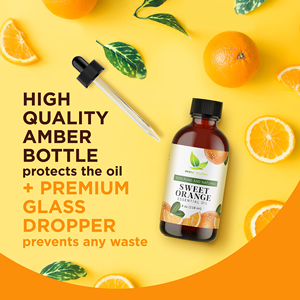 100% Pure Sweet Orange Basil Lemon Lemongrass <strong>Frankincense</strong> Vanilla <strong>Essential</strong> <strong>Oil</strong> 4 Fl. Oz Hair <strong>Oil</strong> Glass Dropper Aromatherapy - Product Image 3