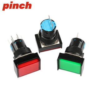 Pinch La16-11Cz Rectangular Illuminated Push Button <b>Switch</b> 16mm 3-Pin 5-Pin 12V 24V Self Resetting Self Locking - Product Image 2
