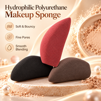 Éponge de Maquillage Professionnelle en Polyuréthane Hydrophile Doux, Applicateur de Fond de Teint Multi-Angles Utilisable Humide ou Sec pour la Vente en Gros