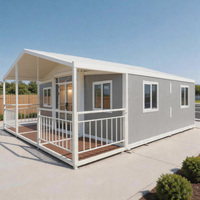 Maisons à double aile multicolores avec terrasses, personnalisables pour les voyages à l'étranger et les maisons préfabriquées privées