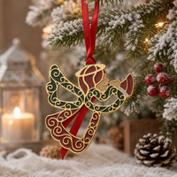 Ornement de Noël personnalisé en émail, décoration suspendue en métal, émail dur, cadeau de Noël pour sapin, décoration intérieure, vente en gros