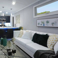 Magnifique maison en acier préfabriquée en conteneur, kits de maisons préfabriquées à bas prix pour la maison ou le bureau, élégante caravane, hutte, villa