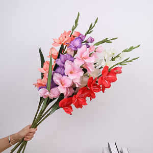 Flor Artificial de Gladiolo, Flor de Seda Fresca Simple, Decoración Suave para Hoteles y Casas de Huéspedes, Arreglo Floral para Fondo de Boda - Product Image 5