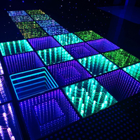 Paneles de baldosas Infinity 3d, espejo Led, pista de baile para boda, fiesta de cumpleaños, Disco