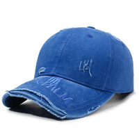 Casquettes de baseball vintage en sergé de coton lavé et vieilli, structurées à 6 panneaux, avec broderie plate, vente en gros, OEM, ODM, logo personnalisé, pour adultes