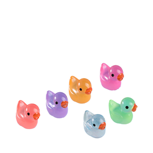 Chunjun paisaje siete colores que brillan en el pato amarillo oscuro muñeca colgante musgo lindos accesorios decorativos pequeños o - Product Image 2