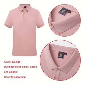 Polo de luxe pour homme, en coton pur 100%, noir, tricoté, avec logo personnalisé brodé, promotionnel. - Product Image 5