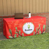 Housse de table ronde personnalisée, impression couleur CMYK par sublimation, nappe pour banquet d'hôtel