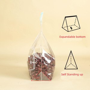 ガロンPE透明プラスチックポリバッグ、ブランドロゴ付きスタンドアップポーチフードバッグパッケージジップロックフリーザーバッグ - Product Image 3