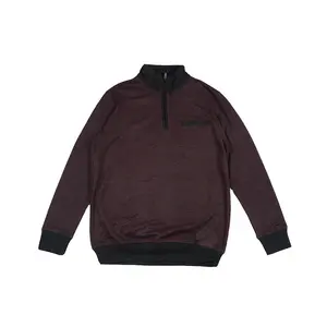 Mens ấm dệt kim lông cừu chăn Áo Thun 1/4 Zip Áo len