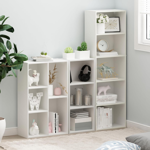 Customizable White 3-Cube Bookcase, Easy Assembly <strong>Open</strong> <strong>Shelf</strong> <strong>Unit</strong> for Living Room, Bedroom and Home Office - Product Image 6