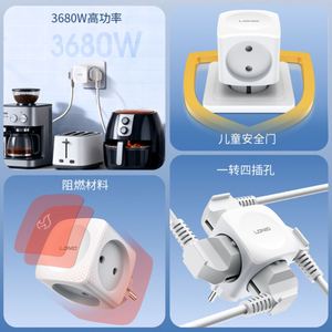 Suministro Especial para Comercio Exterior: Enchufe Cubo Mágico de Uno a Cuatro, Estándar Europeo, 3680W de Alta Potencia - Product Image 1