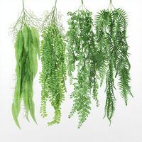 Planta Artificial de Interior con Hojas de Helecho Persa de Plástico, Tacto Real, para Colgar en la Pared, Accesorio para Bodas y Bares, Planta Verde Colgante de 30cm-100cm