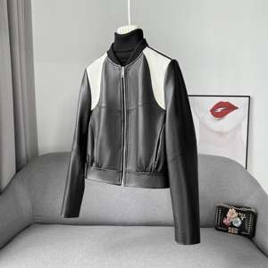 Online Bomber corte Jeans Patchwork Jaket outsider Premium sbuffo unico Retro Cowboy <span class=keywords><strong>verde</strong></span> borsa con Logo giacca di <span class=keywords><strong>pelle</strong></span> floreale - Product Image 2