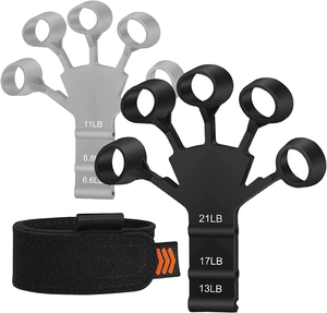 Venta al por mayor: Nuevo ejercitador de agarre elástico para dedos Flex Gripster, fortalecedor de manos con 6 niveles de resistencia, expansor de goma. - Product Image 1