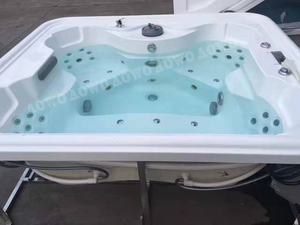 USA Offre Spéciale 4 Personnes Outdoor Spa Jacuzzier Hot Tub <span class=keywords><strong>Gonflable</strong></span> Firbe-Glass Square Spa Tub avec Lumière Ambiante Poolsjakuzi Pool - Product Image 5