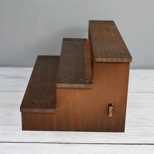 Support d'échelle en bambou massif à 5 niveaux avec rangement pour <span class=keywords><strong>ficelle</strong></span> pour bracelet en épingle à cheveux boucles d'oreilles présentoir de bijoux - Product Image 3