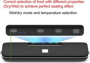 Machine de mise sous vide électrique portable pour aliments frais, étanche, automatique, pour emballage sous vide d'aliments - Product Image 3