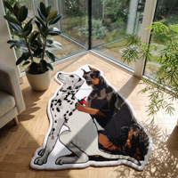 Tapis et moquette anime sur mesure de forme irrégulière, lavables, adaptés aux animaux domestiques, épais et tuftés, pour la maison et les pièces.