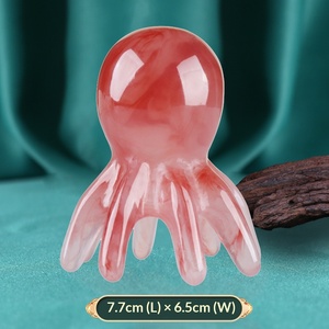 Peigne de massage multifonctionnel en résine, masseur facial thérapeutique tête d'octopus, fonction musicale, bâton de massage des points d'acupuncture, méridien - Product Image 3