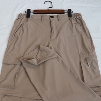 Celana Cargo Outdoor Custom Logo, Dapat Diubah Menjadi Celana Pendek, Pria, Cepat Kering, Bahan Nylon, Untuk Hiking, Camping, Memancing, Multi Kantong