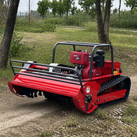 Mesin Diesel Robot Pemotong Rumput Kecil Lebar Pemotongan 800mm 1000mm 1200mm Remote Control Crawler Lawn Mower Ce