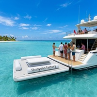 Bateau de pêche gonflable double SHUNYUAN, plateforme en PVC, filet, planche de plongée, capacité 100-500 kg, 10+ passagers, personnalisable