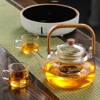 Nouvelle poignée théière ménage vapeur service à thé Pot lumière luxe théière Style chinois haute borosilicate verre théière