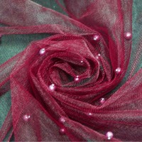 Voile de tulle perlé à tombé fluide, résistant à la décoloration, pour la décoration de lieux de mariage en extérieur, de fêtes d'anniversaire et de banquets