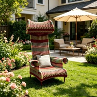 Fauteuil Queen en Rotin à Dossier Haut Tressé à la Main - Vente Chaude d'Usine en Gros - Luxe Moderne pour Cour, Hôtel, Jardin