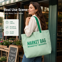 Bolsas de Tela Verde con Logotipo Personalizado, Bolsas de Compras Reutilizables Resistentes y de Gran Capacidad para Marcas Minoristas