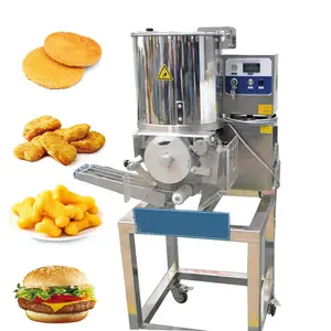 Máquina moldeadora de pepitas de pollo de bajo coste, máquina para hacer hamburguesas y hamburguesas, precio