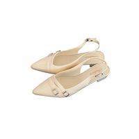 Chaussures de mariée exquises de style coréen, à enfiler, couleur champagne unie, talons compensés en cristal, pour femme, bout pointu, en PVC, avec boucle rehaussante