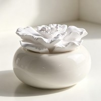 Diffuseur de parfum d'ambiance 100 ml en céramique, plâtre aromatique parfumé, fleur en porcelaine faite à la main, diffuseur à bâtonnets d'huiles essentielles