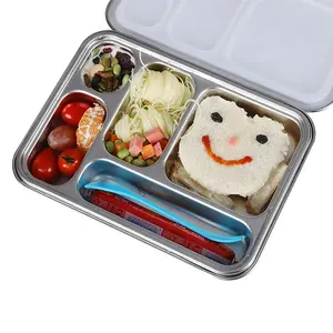 2023 Hot Selling Bento Box Roestvrij Staal Lekvrije Roestvrijstalen Bento Lunchbox