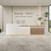 Comptoirs commerciaux personnalisés en bois écologiques et durables pour salons de beauté, spas médicaux, cliniques dentaires, réception d'entreprise