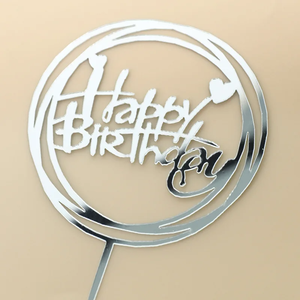 Paquete de 10 Uds. De adornos acrílicos para pastel de gran tamaño de 15cm, Adornos para pastel de feliz cumpleaños para mujeres, hombres, niños, decoración de fiesta de cumpleaños, Baby Shower - Product Image 5