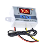 Controlador de temperatura LED de CA con sensor de termopar, digital, 12V/24V/110V-220V, CA, 1 unidad