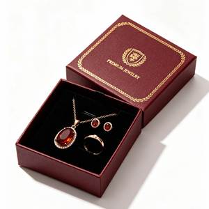 FX Premium Accessory Presentation Holder Personalized Branding Flip Lid Box Soft Interior Gift <b>Organizer</b> for Rings Earrings - Product Image 1