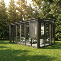 Serre extérieure préfabriquée moderne 4 saisons avec kit de fenêtres isolées en aluminium pour villa, entrepôt, patio, jardin, camping-car, véranda