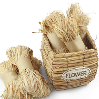 Bouquets de raphia naturel directement de l'usine, 100g par bouquet, fibres de raphia brutes pour emballage, magasin, fleuriste, vente en gros