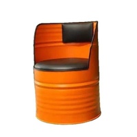 Combinaison de chaises de table basse de style industriel moderne en métal avec baril d'huile pour restaurants, magasins et meubles de restaurant