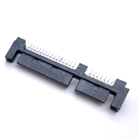 Connecteur mâle Soulin SATA 7+15 broches en laiton avec trois harpons, connecteur SMT pour applications sur circuits imprimés