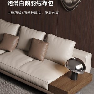 โซฟาหนังแท้ Connelly ทรงตรง สไตล์มินิมอลอิตาลี หนังวัวชั้นดี ดีไซน์แบบลอยตัว - Product Image 4