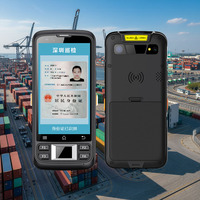 Terminal Genggam PDA Tangguh untuk Pemindai Sidik Jari Verifikasi Identitas Biometrik Pemindai Sidik Jari NFC Kode QR Terintegrasi