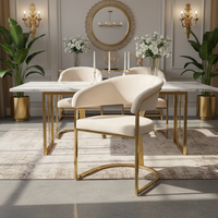 High End Luxury Modern <strong>Stainless</strong> <strong>Steel</strong> Golden Shinning <strong>Best</strong> Quality Top <strong>Selling</strong> 300g Velvet Comfortable Hotel Dining <strong>Chair</strong>