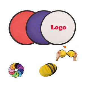 Özel Baskılı Katlanabilir Uçan Disk Yumuşak Evcil Hayvan Uçan Diski Yuvarlak Naylon El Katlanır Yelpazesi Kılıflı Promosyon Oyuncakları - Product Image 1