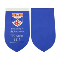 Drapeau triangulaire en feutre personnalisé, drapeau de fanion, drapeaux d'échange de football, drapeaux de pays en forme de triangle