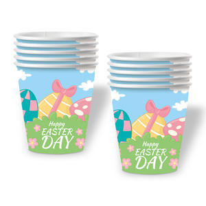 Juego de Vajilla Desechable con Diseño de Conejo de Dibujos Animados para Fiesta de Cumpleaños, Platos y Vasos de Papel, Ambiente Festivo de Pascua - Product Image 4